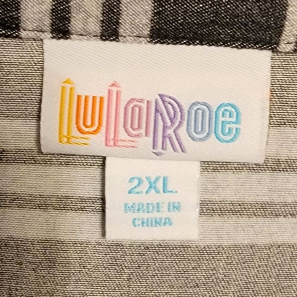 Lularoe Denim Chambray Valentina 2X - Picture 3 of 4